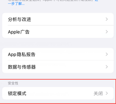 浦城苹果15服务网点分享iPhone15中的“锁定模式”有什么作用